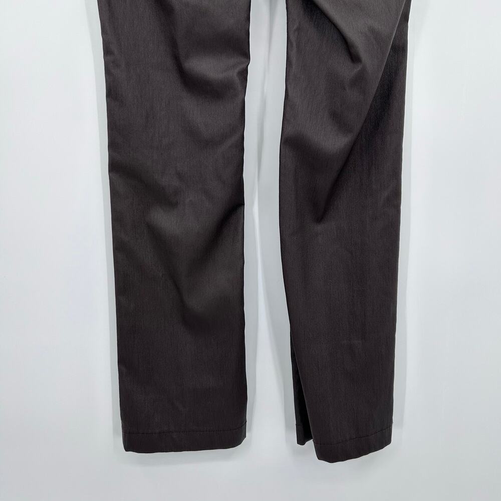 Bevy Flog Chocolate Brown Coated Skinny Straight Leg Pants Sz 26 Made In Israel - Picture 10 of 11